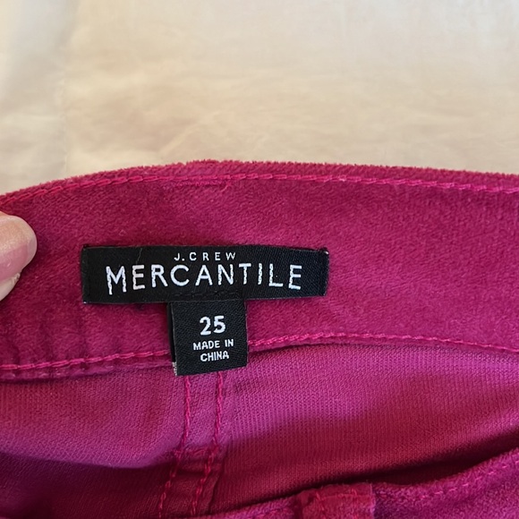 J Crew Mercantile Fuchsia Velvet Pants Size 25 - Picture 4 of 10